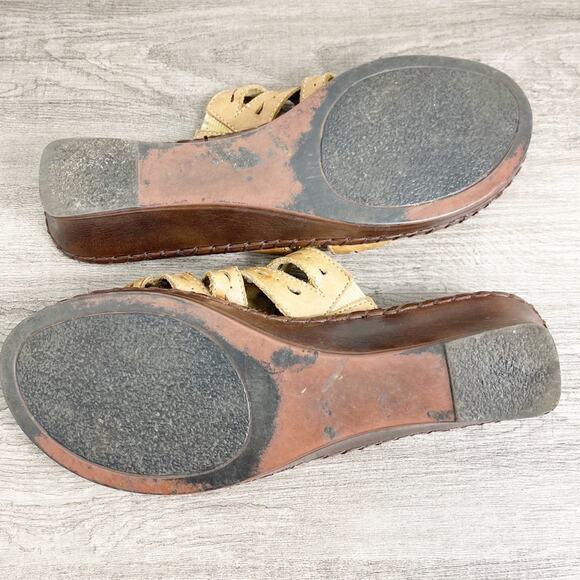 DUCK HEAD Slide Leather Boho Sandals - Picture 8 of 9